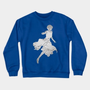 Ursula: Clear-Blue Crow Crewneck Sweatshirt